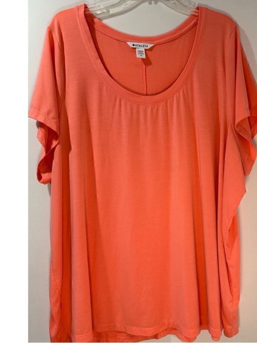 Athleta Coral Scoop Neck Short Sleeve Tee